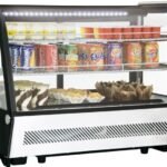 Vitrine réfrigérée de comptoir à poser noire 160L