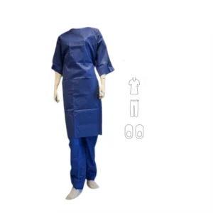 kit ambulatoire adulte hôpital 3 pièces SMS opaque chemise pantalon chaussons