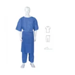 kit ambulatoire adulte hôpital 3 pièces SMS opaque chemise pantalon mules