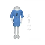 kit opéré enfant hôpital 4 pièces motif panda charlotte chemise sur-chaussures