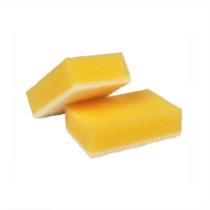 éponge abrasive professionnelle double face 6x9cm polyester polyéther récurage fin