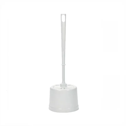 brosse WC professionnelle avec porte-brosse blanc plastique 35cm