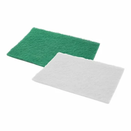 tampon abrasif professionnel 15x22cm blanc vert nettoyage intensif lot 10