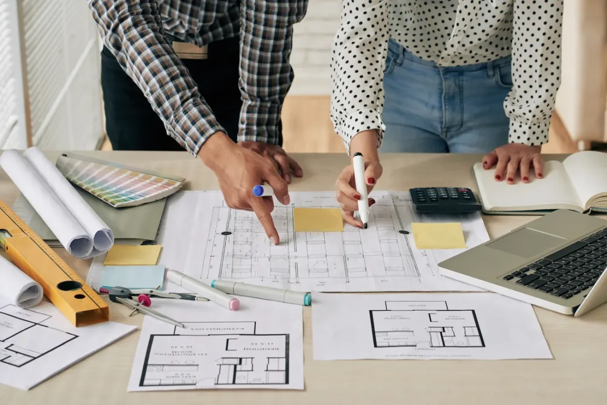 Plan et croquis de conception bureau d'études équipement hôtelier professionnel Cashotel