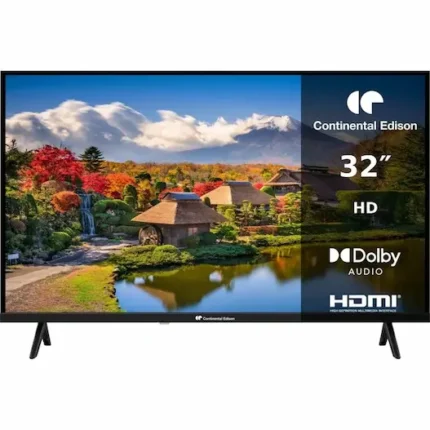 Téléviseur mode hôtel 32 pouces Continental Edison HD noir blocage des fonctions CELED32HD25B6HTL