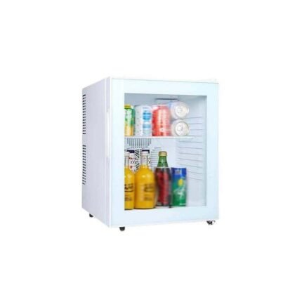 Minibar hôtel thermoélectrique porte vitrée blanc 40L silencieux — Cashotel
